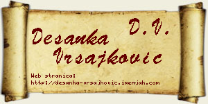 Desanka Vrsajković vizit kartica